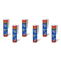 Kit 6 Adesivo Selante PU 40 Flex Multiuso 360g Vedação Trinca Ralo Porta Janela Poliuretano Silicone Kit 6 Adesivo Selante PU 40 Flex Multiuso 360g Vedação Trinca Ralo Porta Janela Poliuretano Silicone