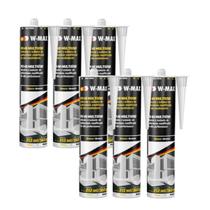 Kit 6 Adesivo Selante PU40 Multiuso Branco 360g/212ml W-MAX