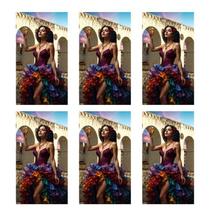 Kit 6 Adesivo Vinil Impermeável Cigana Sete Saias 10x6,5 cm