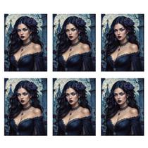 Kit 6 Adesivo Vinil Impermeável PGira Dama da Noite 10x6,5cm