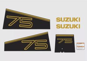 Kit 6 Adesivos SPTS Suzuki 75 compatível Motor Jet Ski