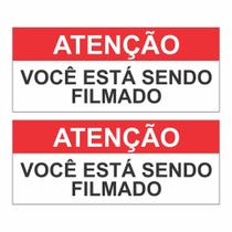 Kit 6 Adesivos Você Está Sendo Filmado Kit 6 Adesivos Você Está Sendo Filmado