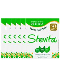 Kit 6 Adoçante em Pó Stevita 0,6g 50 Sachês