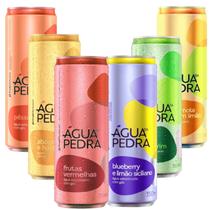 Kit 6 Água Com Gás Saborizada Água da Pedra 350ml Fruki