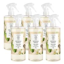 Kit 6 Água Perfumada Aromatizada Patchouli Vanilla Perfume para Roupas Lencóis Cheiro 1L Lenvie
