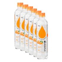 Kit 6 Água Saborizada Crystal Sparkling Sabor Tangerina e Capim Limão 510ml