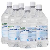 Kit 6 Águas Destilada 1 Litro - Asfer