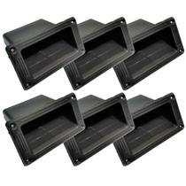 Kit 6 Alça Plastica Desenhada Embutida Abs PP Permak Reforçada Resistente Para Caixa Acustica Som Profissional