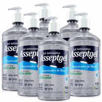 Kit 6 Álcool Gel Antisséptico 70º Inpm 420g Asseptgel Start