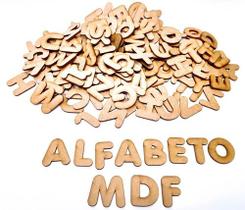 Kit 6 Alfabetos madeira A - Z Letras Mdf 3,5cm c/156 Letras - Mega Impress