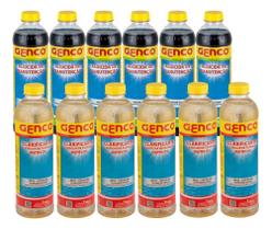 Kit 6 Algicida De Manutenção 6 Clarificante Genfloc Genco 1l