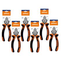 Kit 6 Alicates Corte Diagonal 6 Pol allflex Aço Carbono Polido