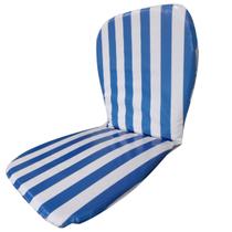 Kit 6 Almofada Cadeira De Praia Impermeável Listrada Azul