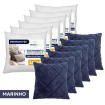 Kit 6 Almofada Drapeada Suede com Enchimento 45x45 Fibra Siliconada Macia Decoração Cama Sofá Varias Cores Kit 6 Almofada Drapeada Suede com Enchimento 45x45 Fibra Siliconada Macia Decoração Cama Sofá Varias Cores
