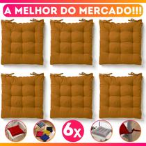 KIT 6 Almofadas Assento Grande Cheio Decorativa Futon 40x40CM Banco Sofá Poltrona Cadeira