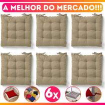 KIT 6 Almofadas Assento Grande Cheio Decorativa Futon 40x40CM Banco Sofá Poltrona Cadeira