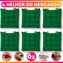 KIT 6 Almofadas Assento Grande Cheio Decorativa Futon 40x40CM Banco Sofá Poltrona Cadeira