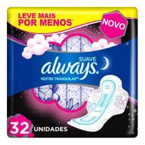 Kit 6 ALWAYS NOTURNO C/ 32 ABSORVENTES (SECA OU SUAVE)