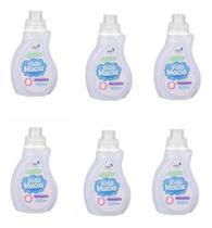 Kit 6 Amaciante De Roupas Vida Macia Baby Amêndoa 500ml