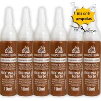 Kit 6 Ampolas Biotina Maxihair 10ml tratamento capilar Kit 6 Ampolas Biotina Maxihair 10ml tratamento capilar