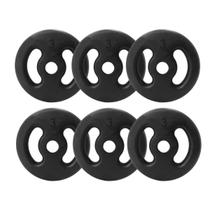 Kit 6 Anilhas Peso Ferro 3kg Academia Musculação