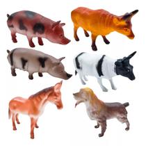 Kit 6 Animais Brinquedo Criança Fazendinha Kit 6 Animais Brinquedo Criança Fazendinha