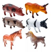 Kit 6 Animais Brinquedo Criança Fazendinha Presente Criança Kit 6 Animais Brinquedo Criança Fazendinha Presente Criança