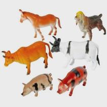 Kit 6 Animal Borracha Fazenda emborrachado.
