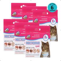Kit 6 Antipulgas Hectopar Mon Ami 0,4ml - Gatos de 1 a 4kg