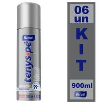 Kit 6 Antisséptico Aerossol s/ Perfume Tenys Pé Baruel 150ml