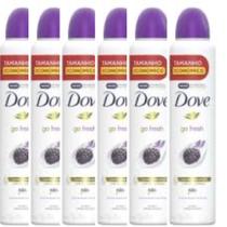 kit 6 Antitranspirante Dove Go Fresh Amora e Flor de Lotus 200ml