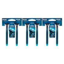 Kit 6 Aparelho de Barbear Descartável Barbeador 2 Lâminas Enox Expert