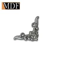 Kit 6 Aplique Canto Arabesco 266zn Prata Zamac Niquelado Kit 6 Aplique Canto Arabesco 266zn Prata Zamac Niquelado