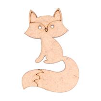 Kit 6 Apliques Raposa Recorte a Laser Artesanato Decoração