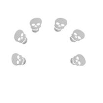 kit 6 Apoio Bolacha de Copos - Taças - Inox - Modelo Caveira kit 6 Apoio Bolacha de Copos - Taças - Inox - Modelo Caveira