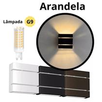 Kit 6 Arandela Externa 2 Frisos Duplo Foco De acrílico Ideal Para Piscina Jardim Parede e Muro