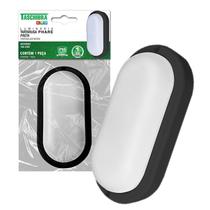 Kit 6 Arandela Tartaruga Led Preta Ip65 32w Branco Neutro 4000K