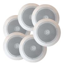 Kit 6 arandelas coaxiais orion redonda branca