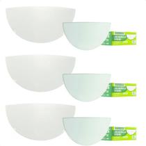 Kit 6 Arandelas Jurerê Vidro Meia Lua E27 Taschibra Kit 6 Arandelas Jurerê Vidro Meia Lua E27 Taschibra