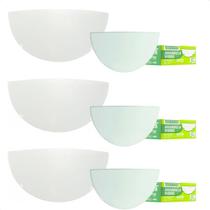 Kit 6 Arandelas Jurerê Vidro Meia Lua E27 Taschibra Kit 6 Arandelas Jurerê Vidro Meia Lua E27 Taschibra