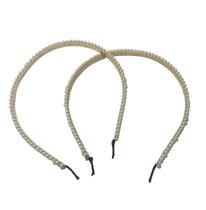 Kit 6 Arcos Tiara Pérola Acessório para Penteados 14cm