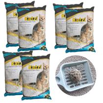 Kit 6 Areias Sanitaria para Gatos 4kg Cada com Controle de Odores Katzi