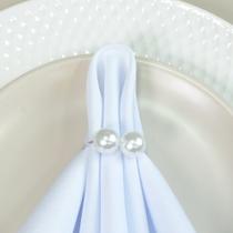 Kit 6 Argolas Decorativas para Mesa Posta com Pérola
