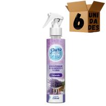 Kit 6 Aromatizador De Ambientes E Tecidos Puro Ar Lavanda 250ml
