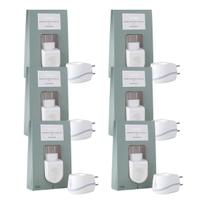 Kit 6 Aromatizador Elétrico Via Aroma Standard Branco Kit 6 Aromatizador Elétrico Via Aroma Standard Branco