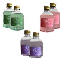 Kit 6 Aromatizadores Ambiente 250ml Pera Morango e Jasmim