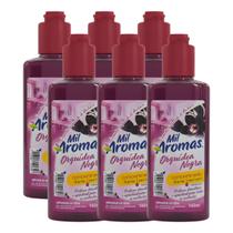 Kit 6 Aromatizante Ambiente Orquídea Negra 140ml Mil Aromas