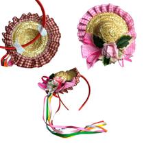 Kit 6 Arquinho Mini Chapéu Caipira Festa Junina