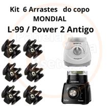 Kit 6 Arrastes para COPO de liquidificador Mondial Turbo 99 - Power 2 ANTIGO