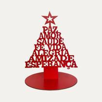 Kit 6 Árvores De Natal Vermelhas 15 cm Kit 6 Árvores De Natal Vermelhas 15 cm